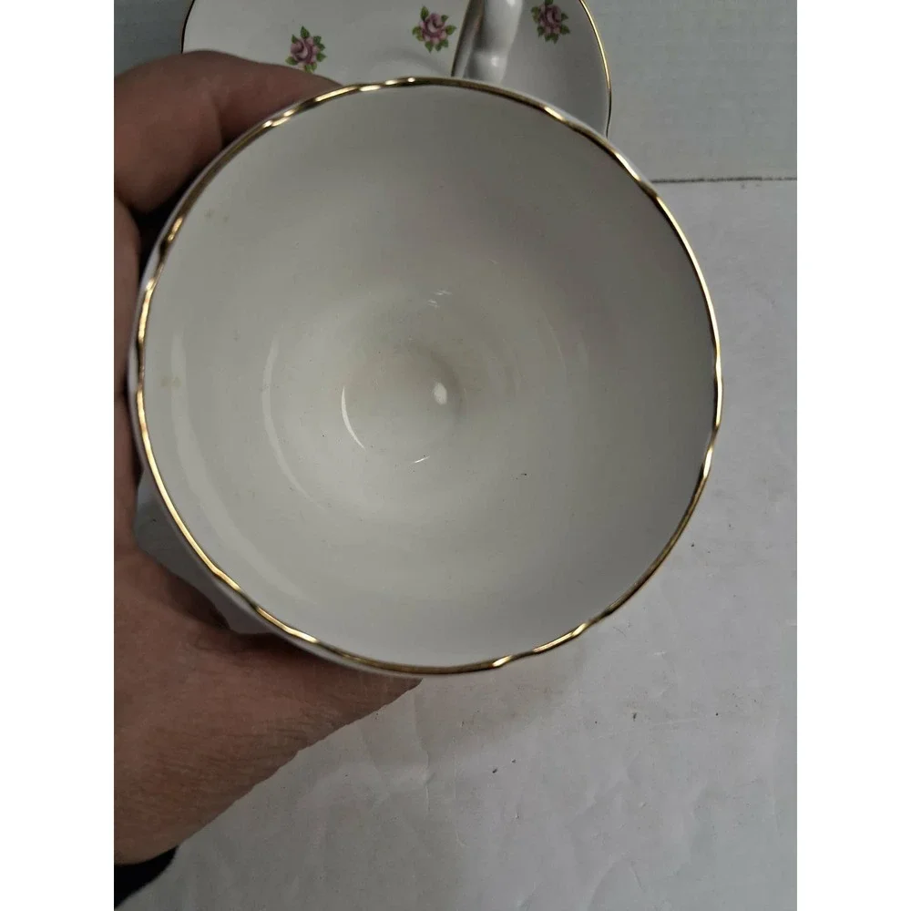 Vintage Regency English Bone China Cup Saucer Pink Roses Made‎ in England